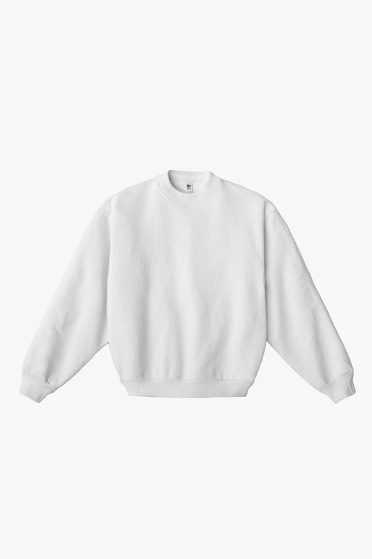 SOLID WHITE PREMIUM OVERSIZED SWEATSHIRT