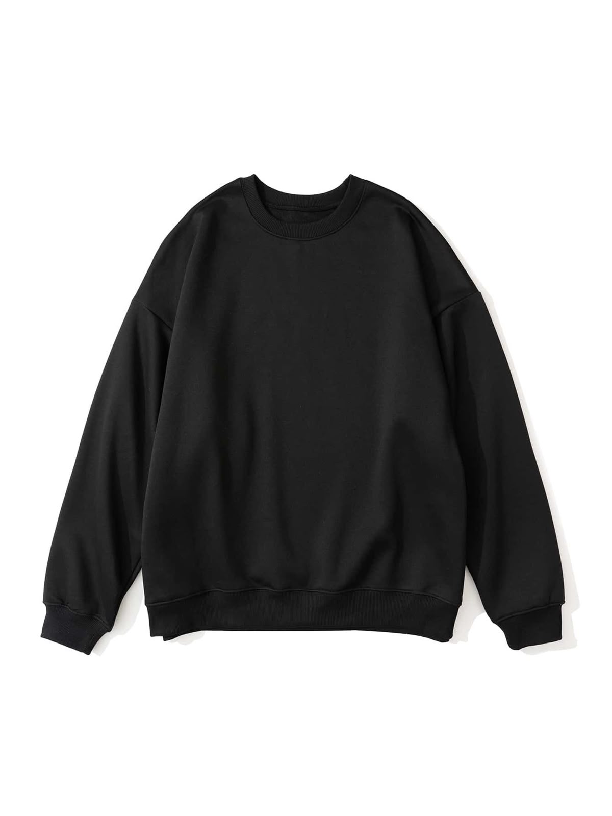 SOLID BLACK PREMIUM OVERSIZED SWEATSHIRT