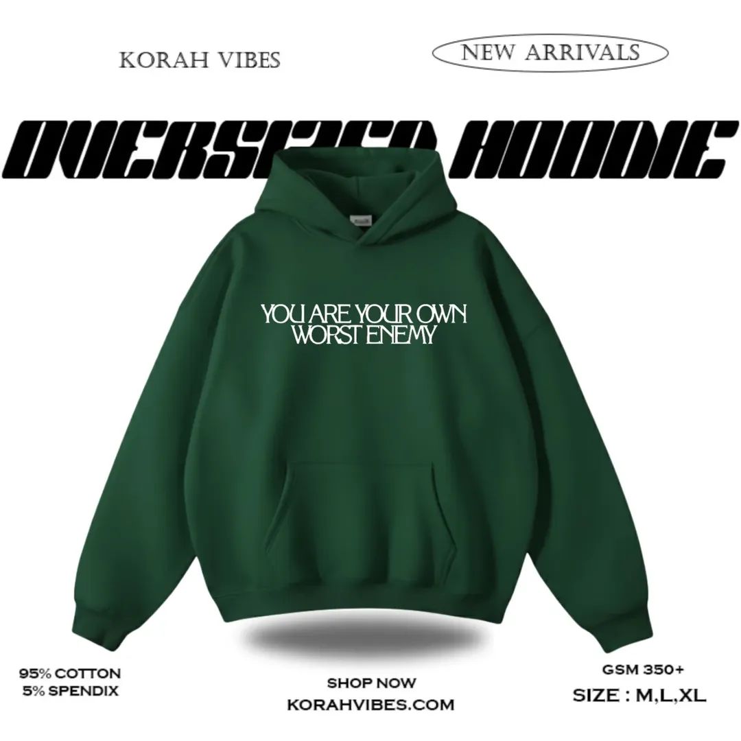 SABOTAGE PREMIUM OVERSIZED GREEN HOODIE