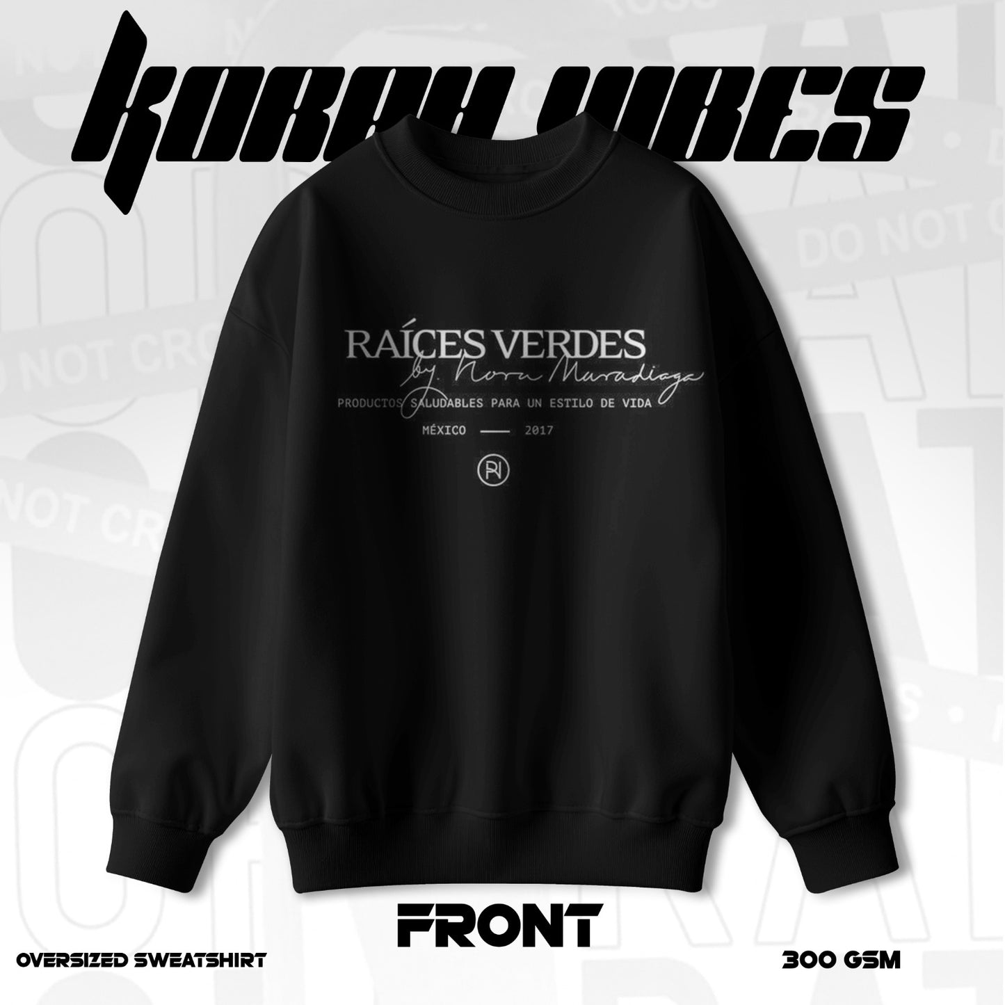RAICES BLACK PREMIUM OVERSIZED SWEATSHIRT