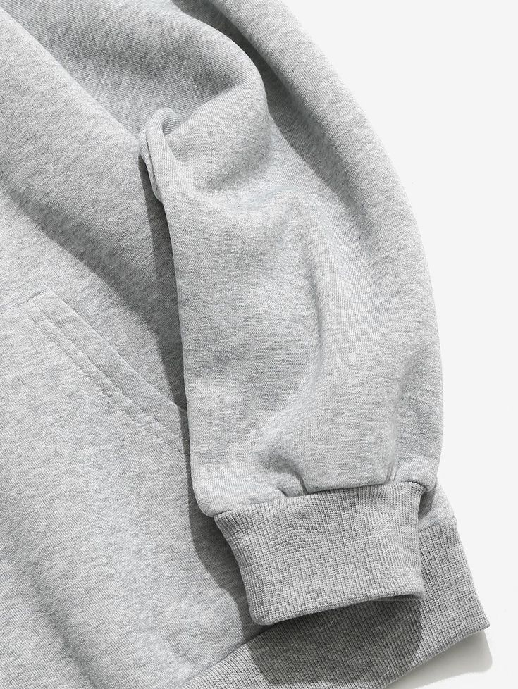GRAY SOLID COLOUR PREMIUM OVERSIZED HOODIE