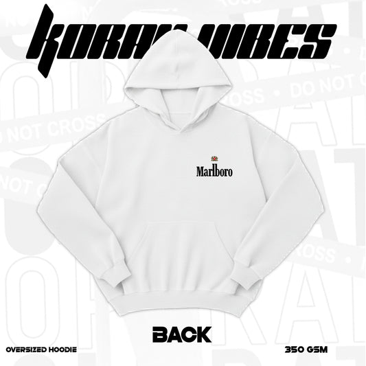 MARLBORO PREMIUM OVERSIZED WHITE HOODIE