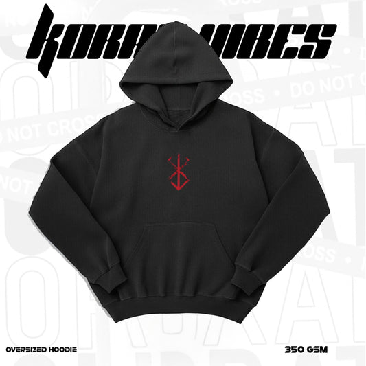 BERSERK RED ADDITION PREMIUM OVERSIZED HOODIE