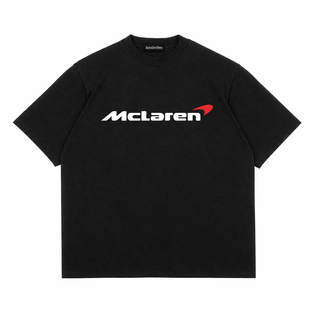 MECLAREN DROP TEE BLACK WHIEI GREEN