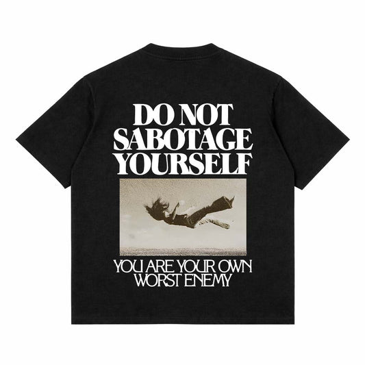 SABOTAGE PREMIUM BLACK OVERSIZED TEES
