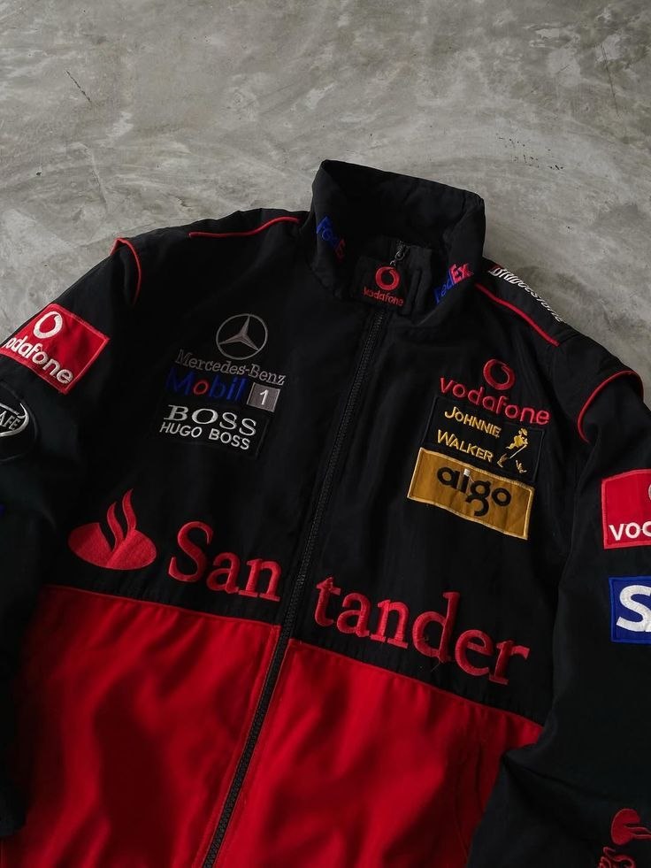 Mercedes McLaren Racing Jacket - Red & Black Vintage F1 ( pre order )