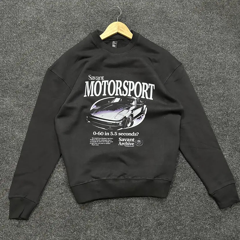 MOTOSPOT PREMIUM OVERSIZED BLACK SWEATSHIRT