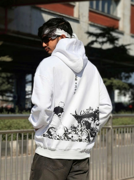 GOJO PREMIUM OVERSIZED WHITE HOODIE