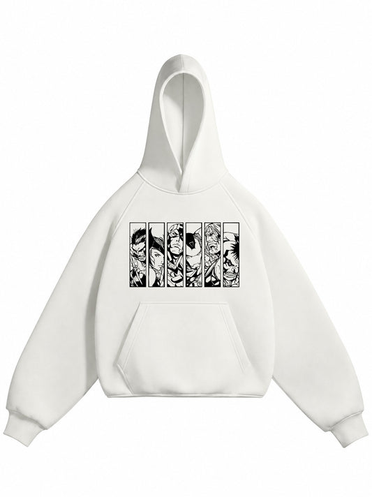 MARVEL EDDITION PREMIUM OVERSIZED OFF-WHITE HOODIE
