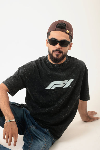 FORMULA ONE EDDITION ACID WASH PREMIUM DROP TEE