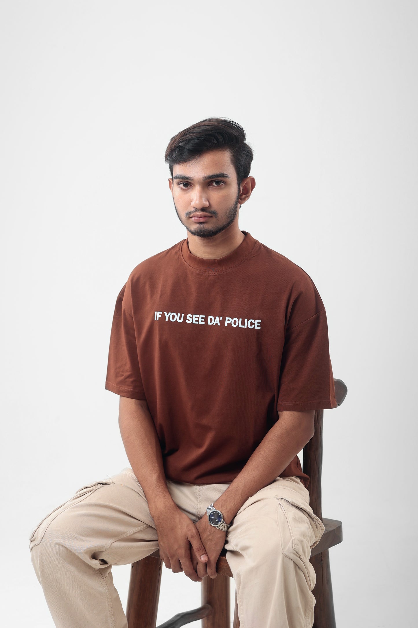 IF YOU SEE THE POLICE EDDITION COFFEE OVERSIZED TEES