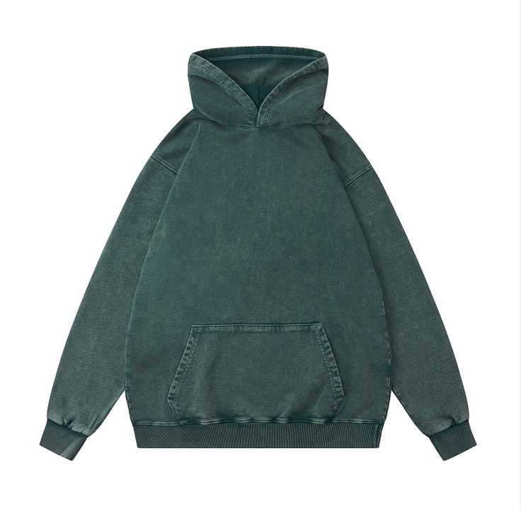 GREEN ACID WASH PREMIUM OVERSIZED HOODIE