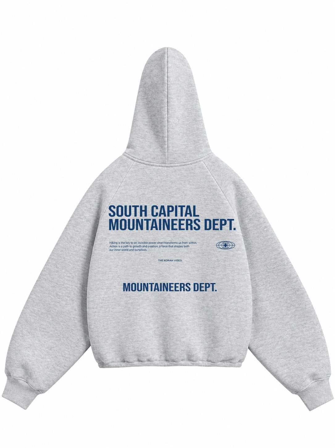 MOUNTAINEERS EDDITION PREMIUM OVERSIZED GRAY HOODIE.