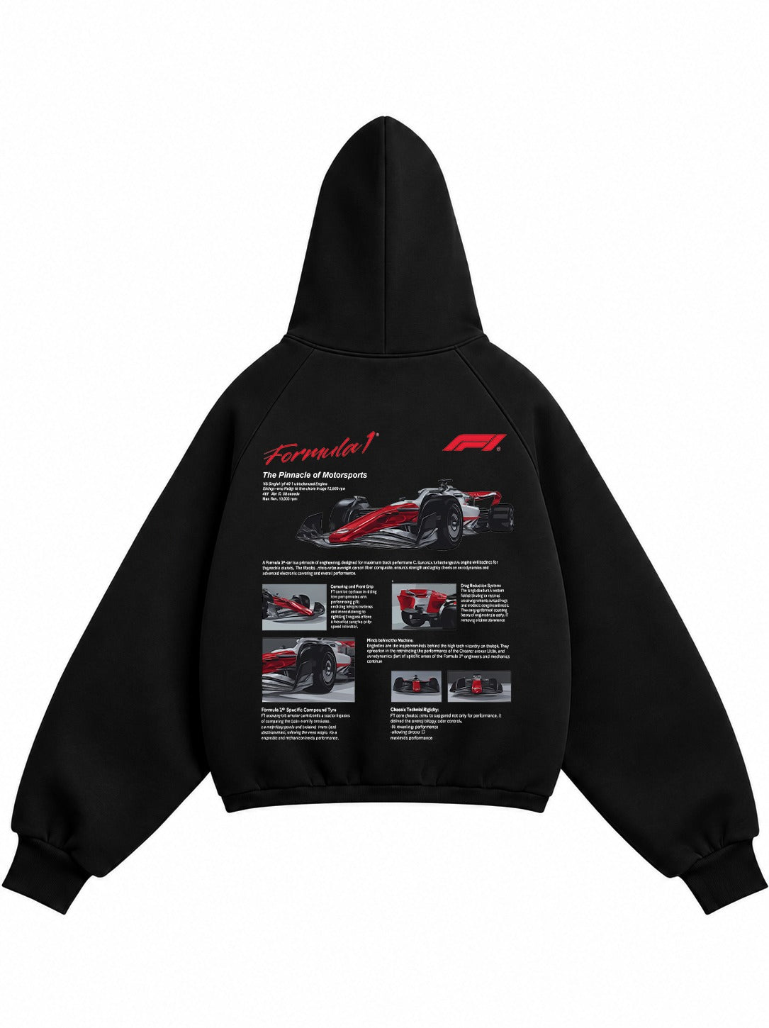 F1 PREMIUM OVERSIZED BLACK  HOODIE