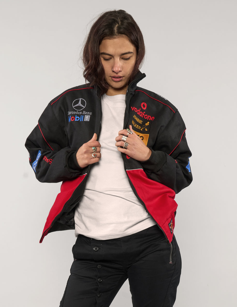 Mercedes McLaren Racing Jacket - Red & Black Vintage F1 ( pre order )