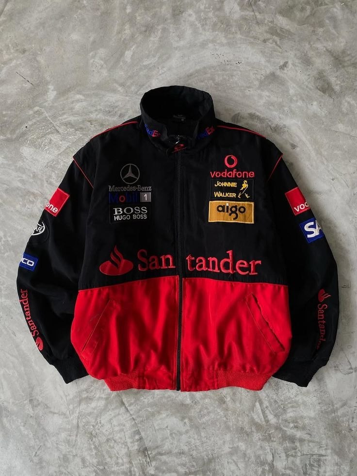 Mercedes McLaren Racing Jacket - Red & Black Vintage F1 ( pre order )