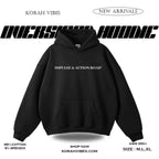 IMPULSE ROAD PREMIUM OVERSIZED BLACK HOODIE