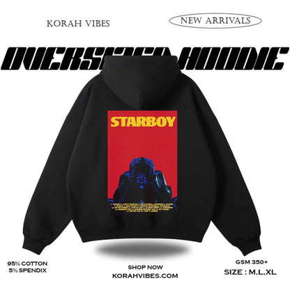 STARBOY PREMIUM OVERSIZED BLACK  HOODIE
