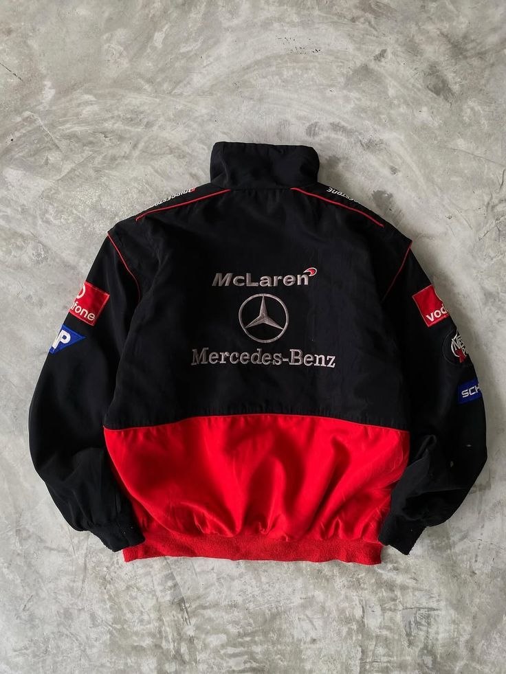 Mercedes McLaren Racing Jacket - Red & Black Vintage F1 ( pre order )