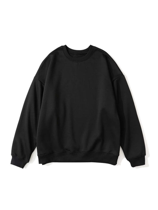 SOLID BLACK PREMIUM OVERSIZED SWEATSHIRT