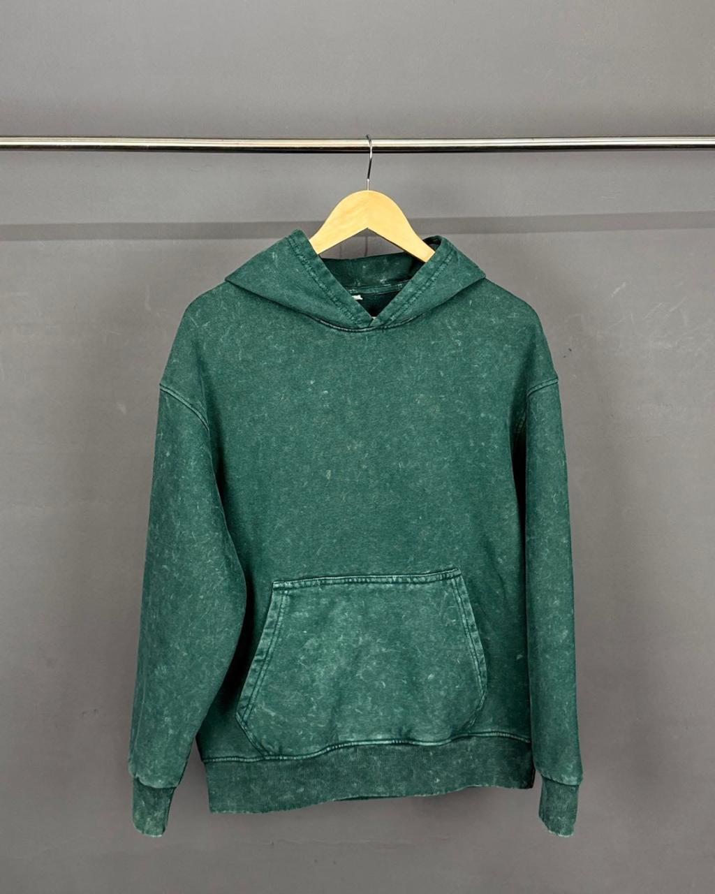 GREEN ACID WASH PREMIUM OVERSIZED HOODIE
