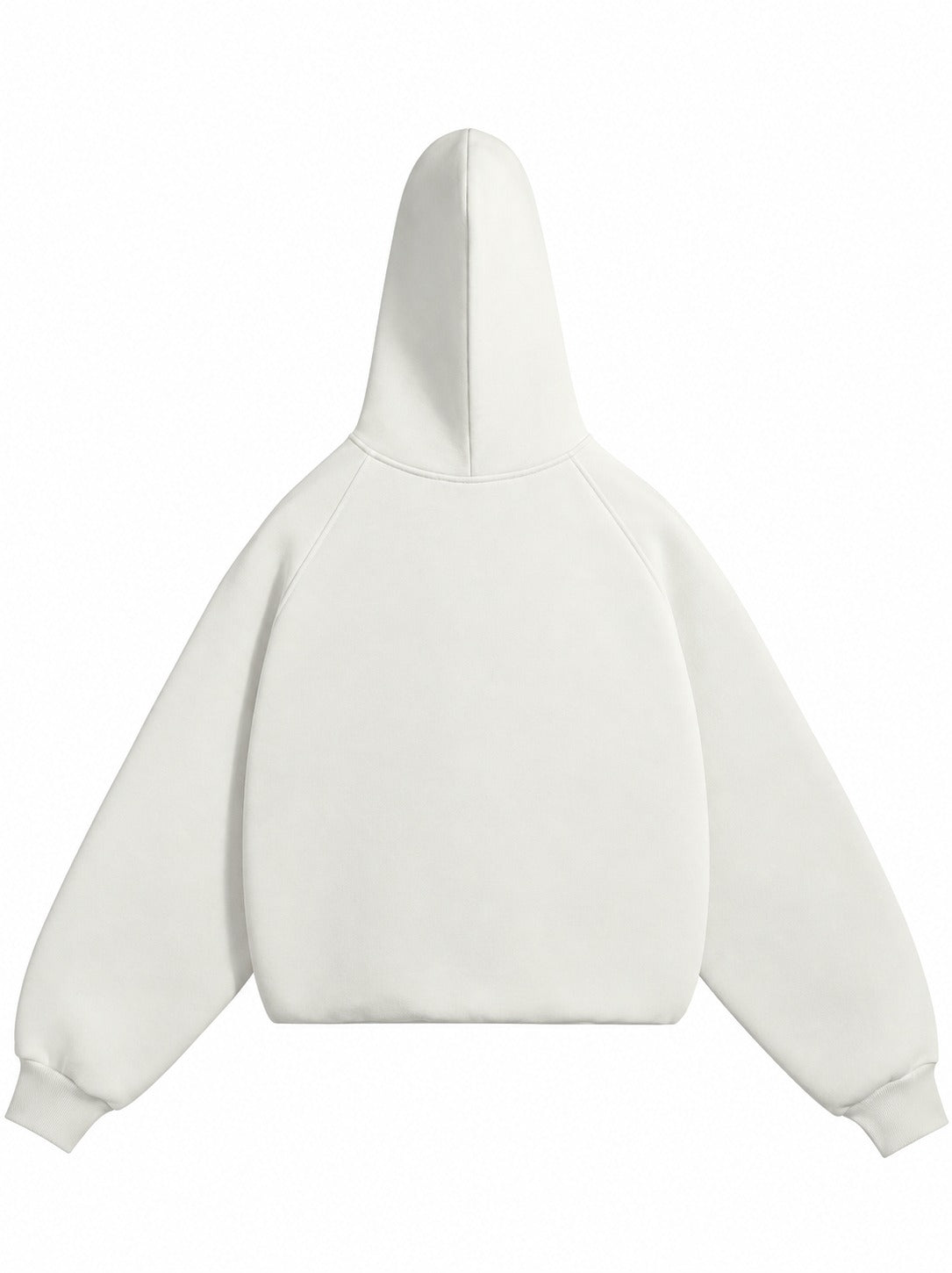 PREMIUM OFF-WHITE SOLID ESSENTIAL HOODIE.