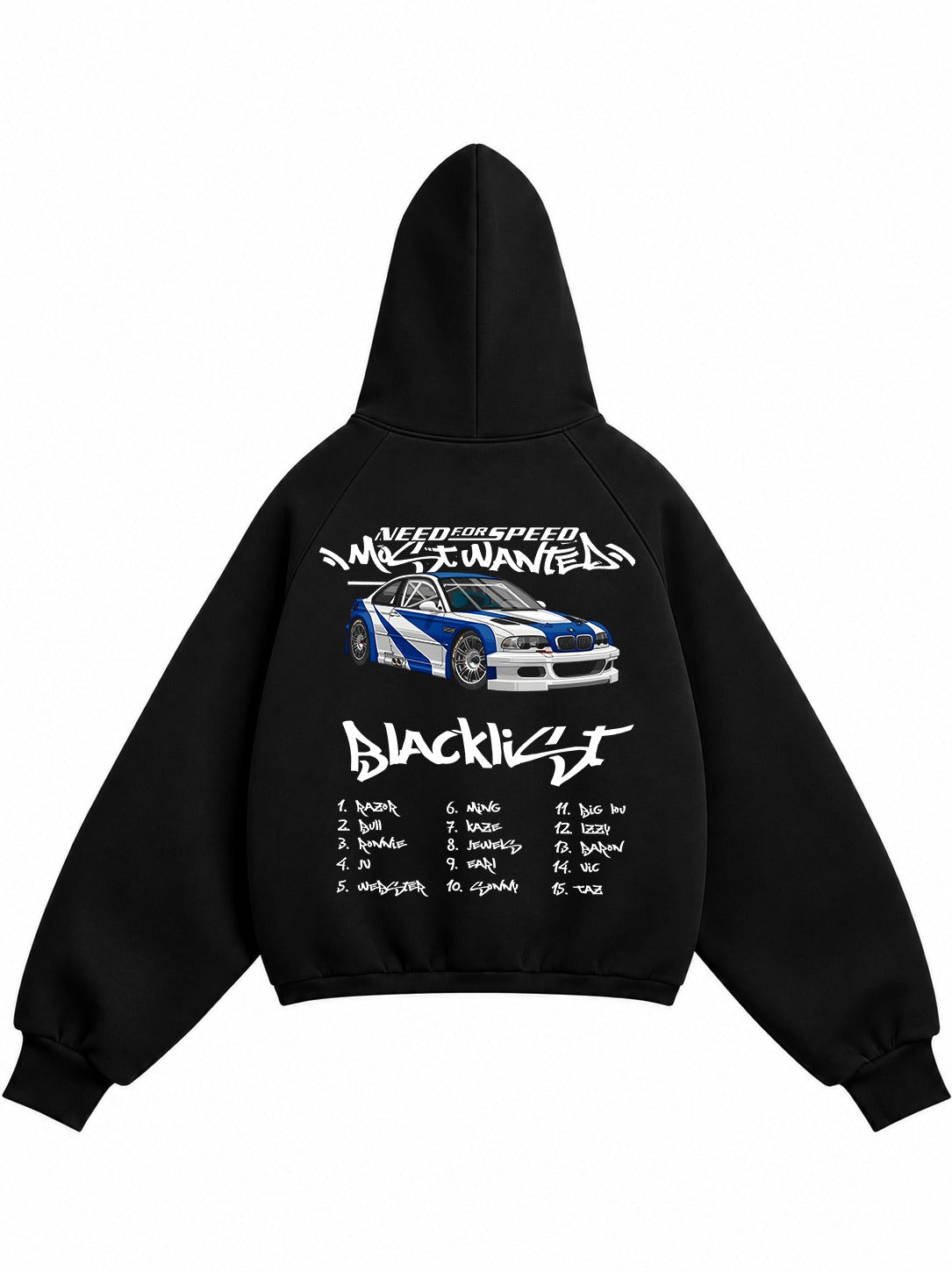 NEED FOR SPEED BMW EDDITION PREMIUM BLACK HOODIE