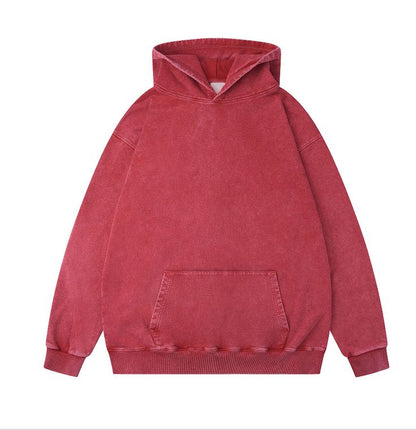 MAROON ACID WASH PREMIUM OVERSIZED HOODIE