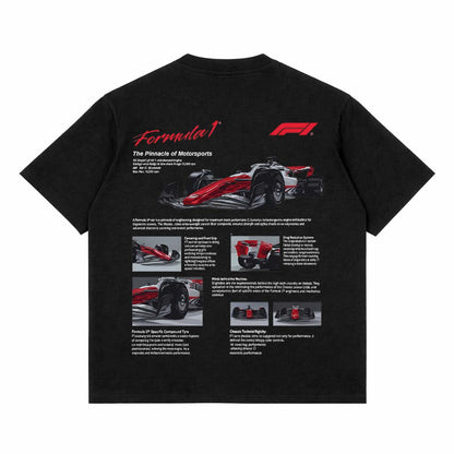 FORMULA 1  BLACK PREMIUM DROPSHOULDER TEES