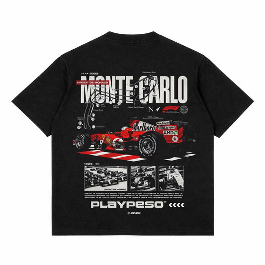 F1 OVERSIZED TEE BLACK AND WHITE