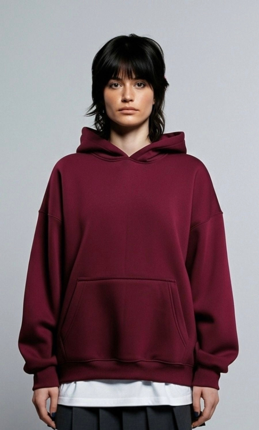 PREMIUM MAROON OVERSIZED HOODIE