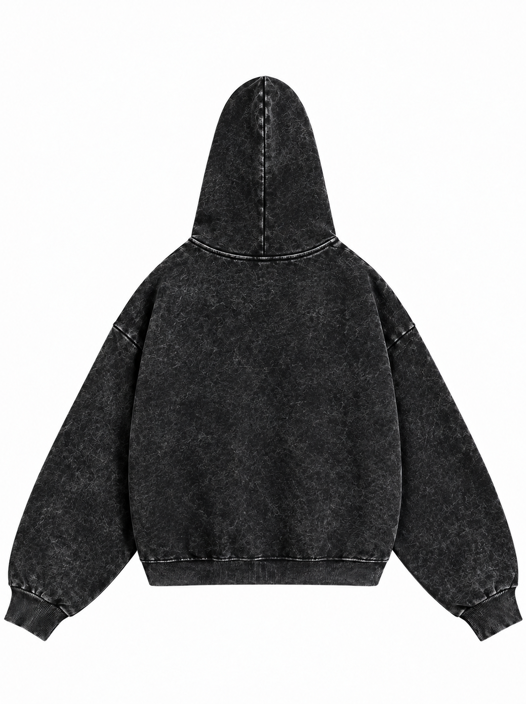 PREMIUM ACID WASH  SOLID ESSENTIAL HOODIE.