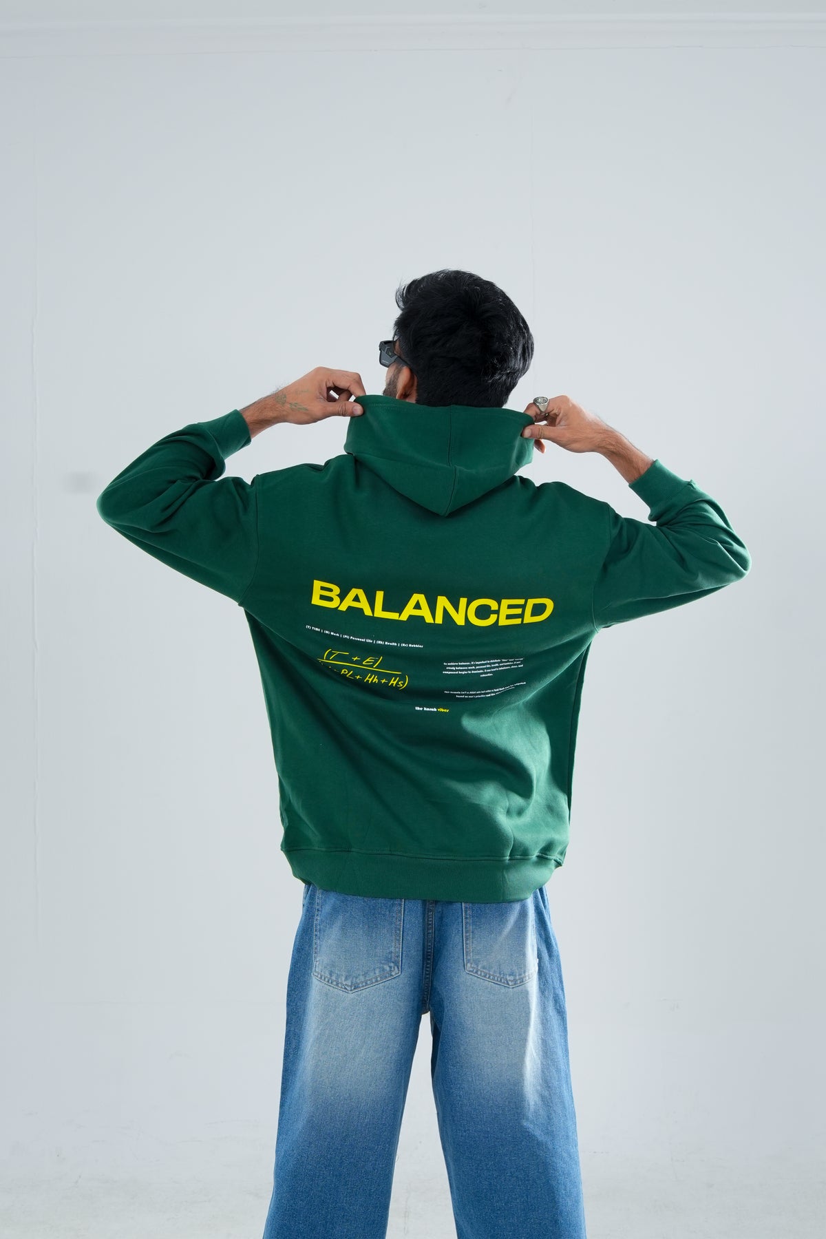 BALANCED LEAF GREEN OVERSIZED HOODIE
