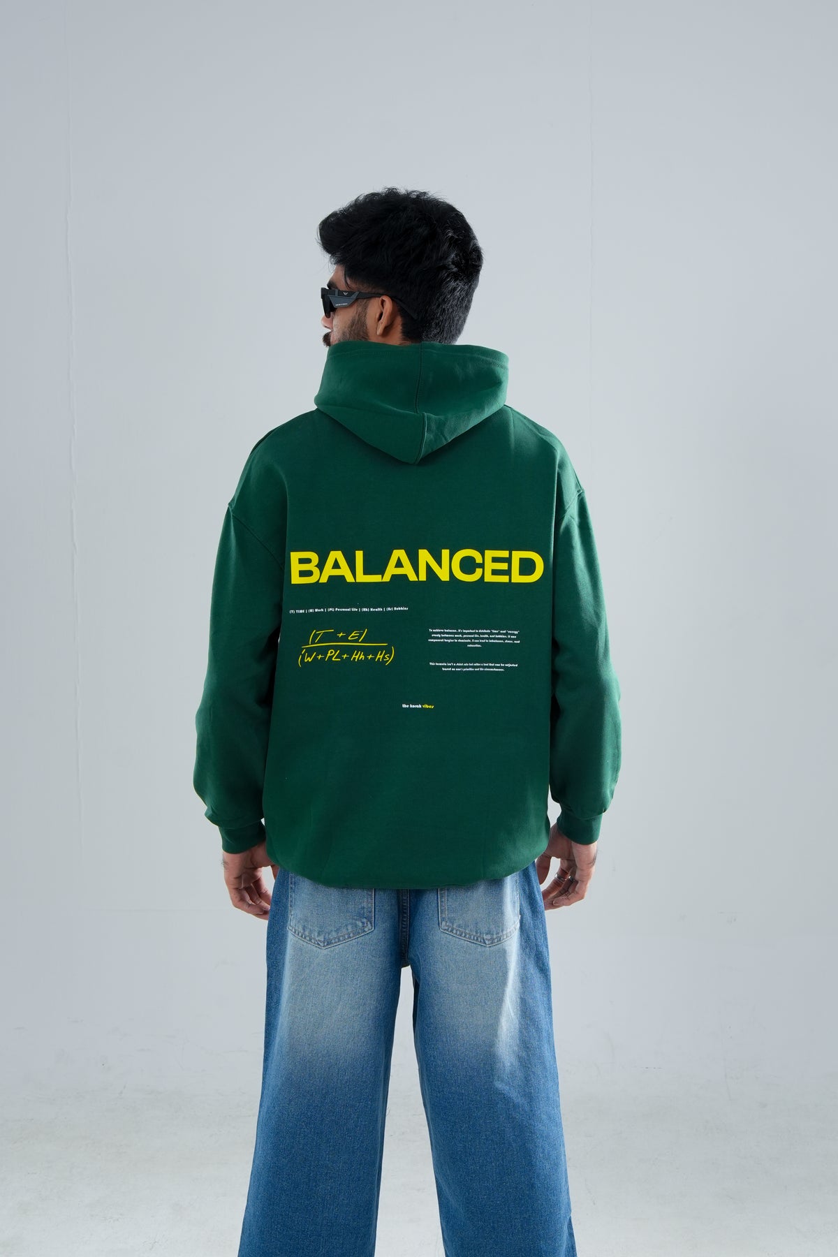 BALANCED LEAF GREEN OVERSIZED HOODIE