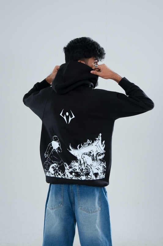 GOJO SATARO PREMIUM OVERSIZED BLACK  HOODIE