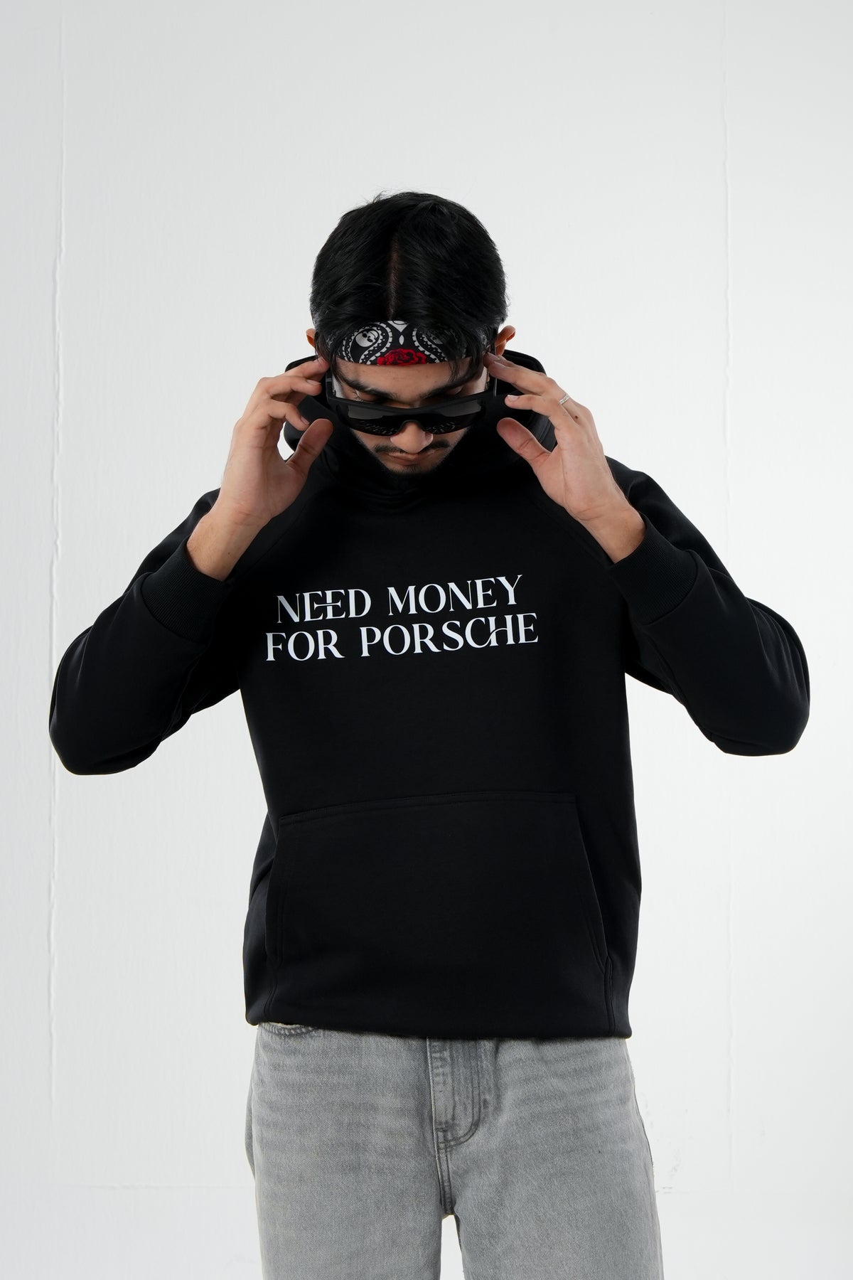 NEED MONEY FOR PORSHCE EDDITION PREMIUM BLACK HOODIE