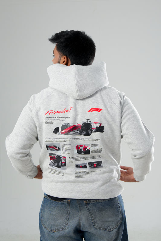 F1 EDDITION PREMIUM OVERSIZED GRAY HOODIE