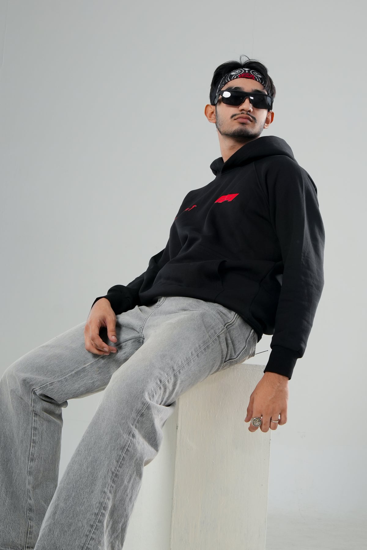 F1 PREMIUM OVERSIZED BLACK  HOODIE