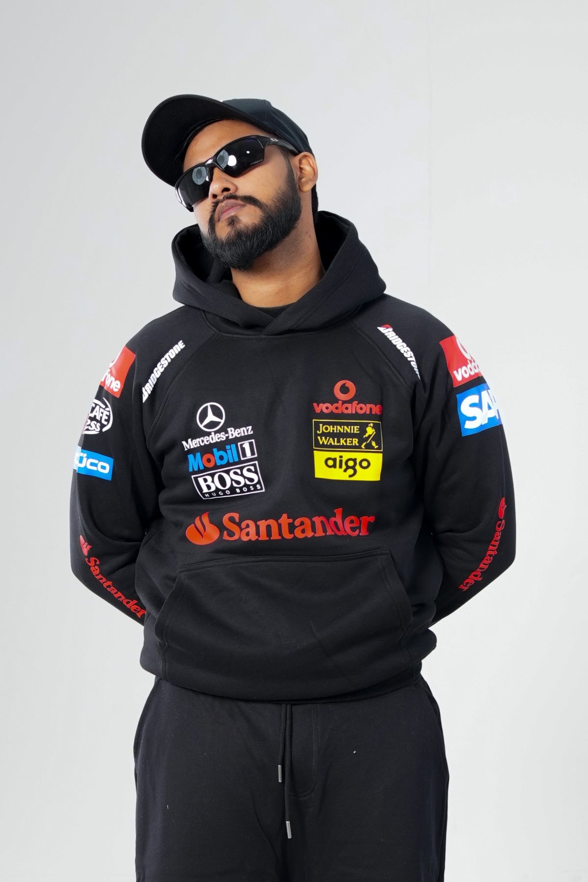 MERCEDES EDDITION PREMIUM BLACK HOODIE.