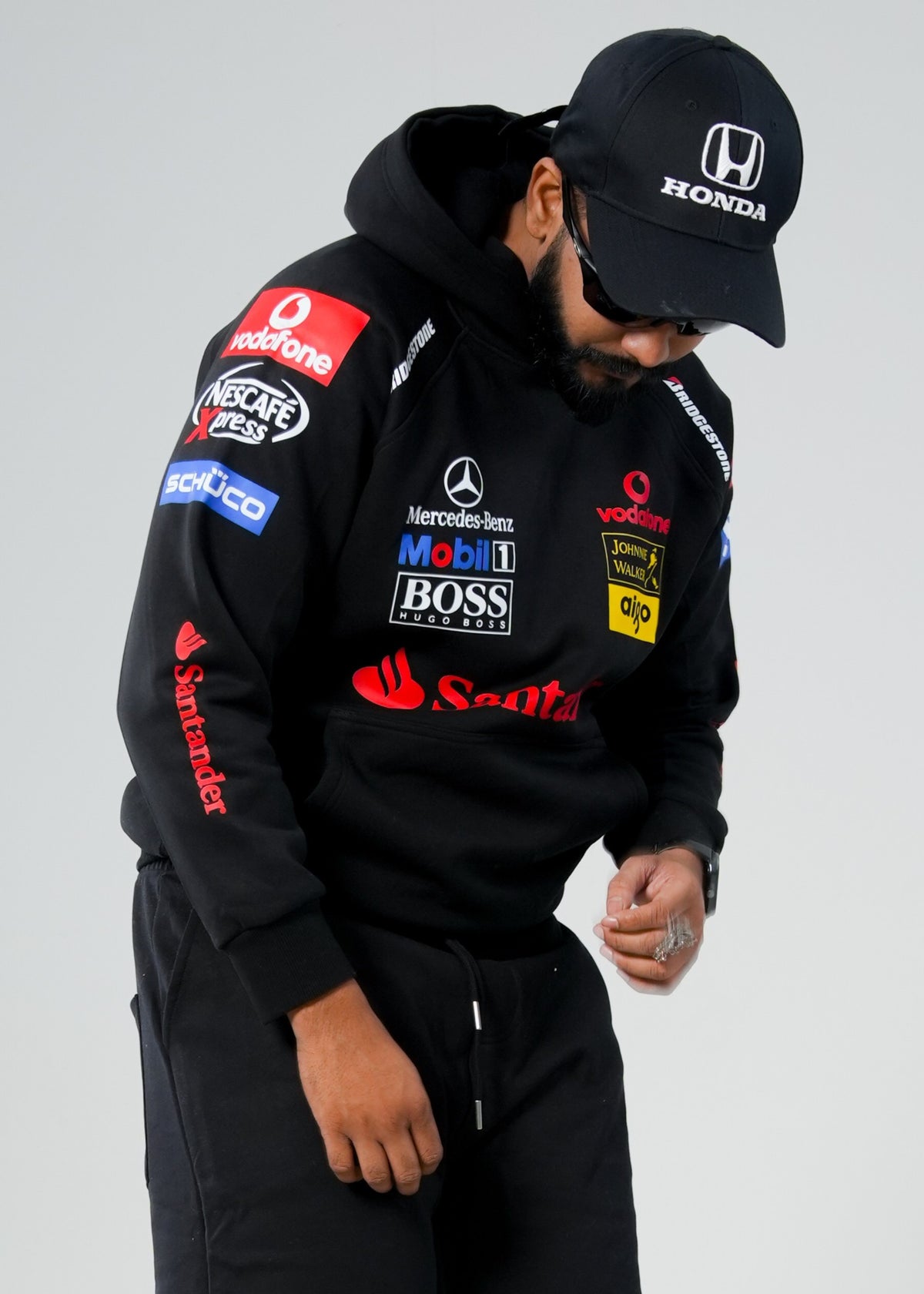 MERCEDES EDDITION PREMIUM BLACK HOODIE.