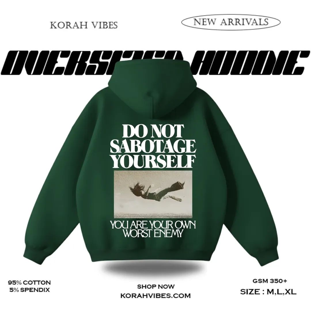 SABOTAGE PREMIUM OVERSIZED GREEN HOODIE