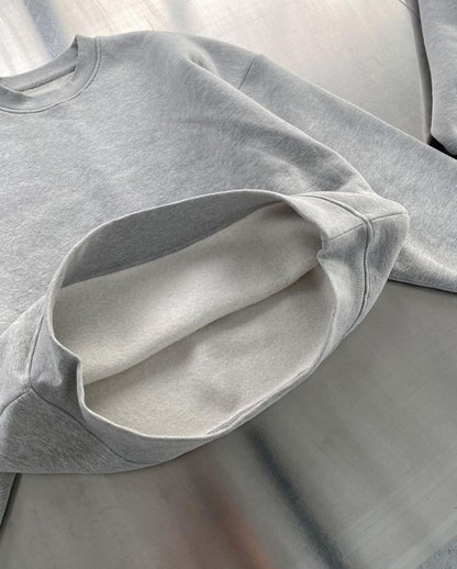 SOLID GRAY PREMIUM OVERSIZED SWEATSHIRT