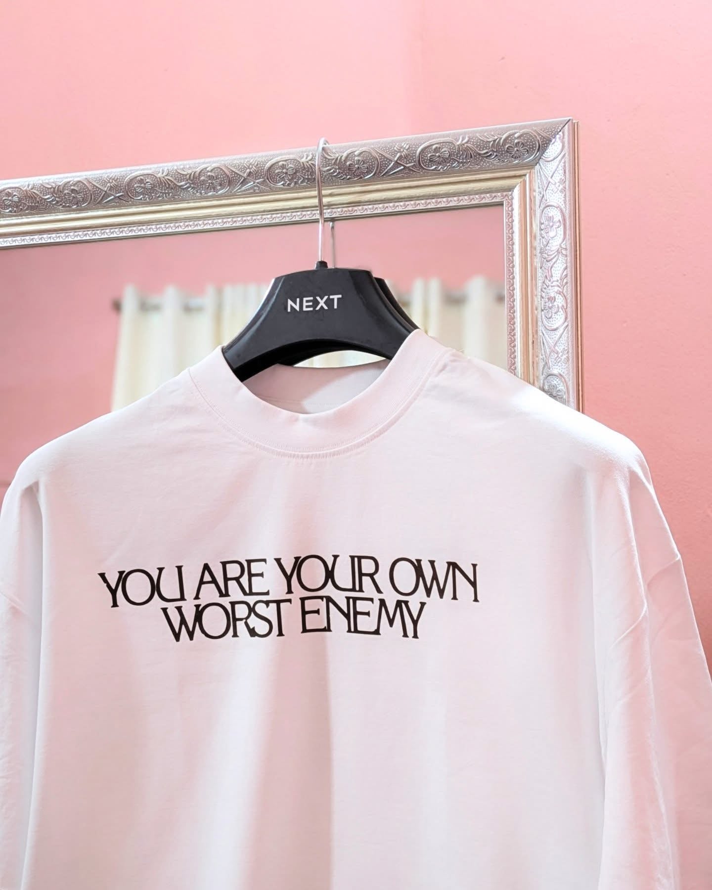 SABOTAGE WHITE DROPSHOULDER TSHIRT