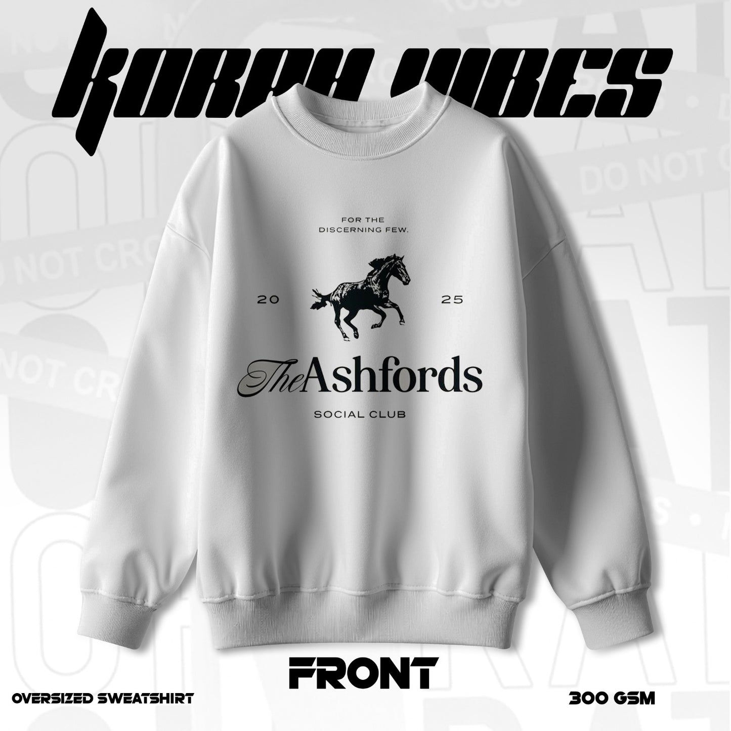 ASHFORD WHITE  PREMIUM OVERSIZED SWEATSHIRT