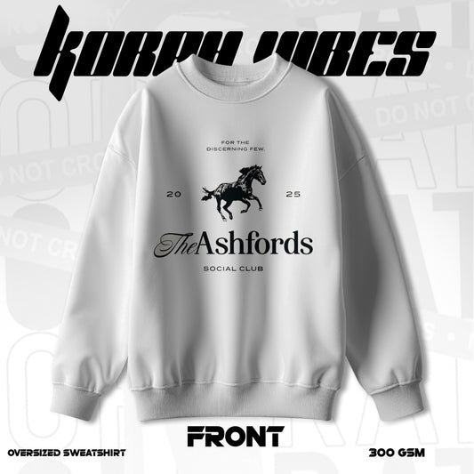 ASHFORD WHITE  PREMIUM OVERSIZED SWEATSHIRT