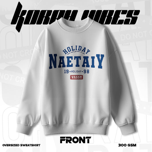 NAFTAIY WHITE PREMIUM OVERSIZED SWEATSHIRT