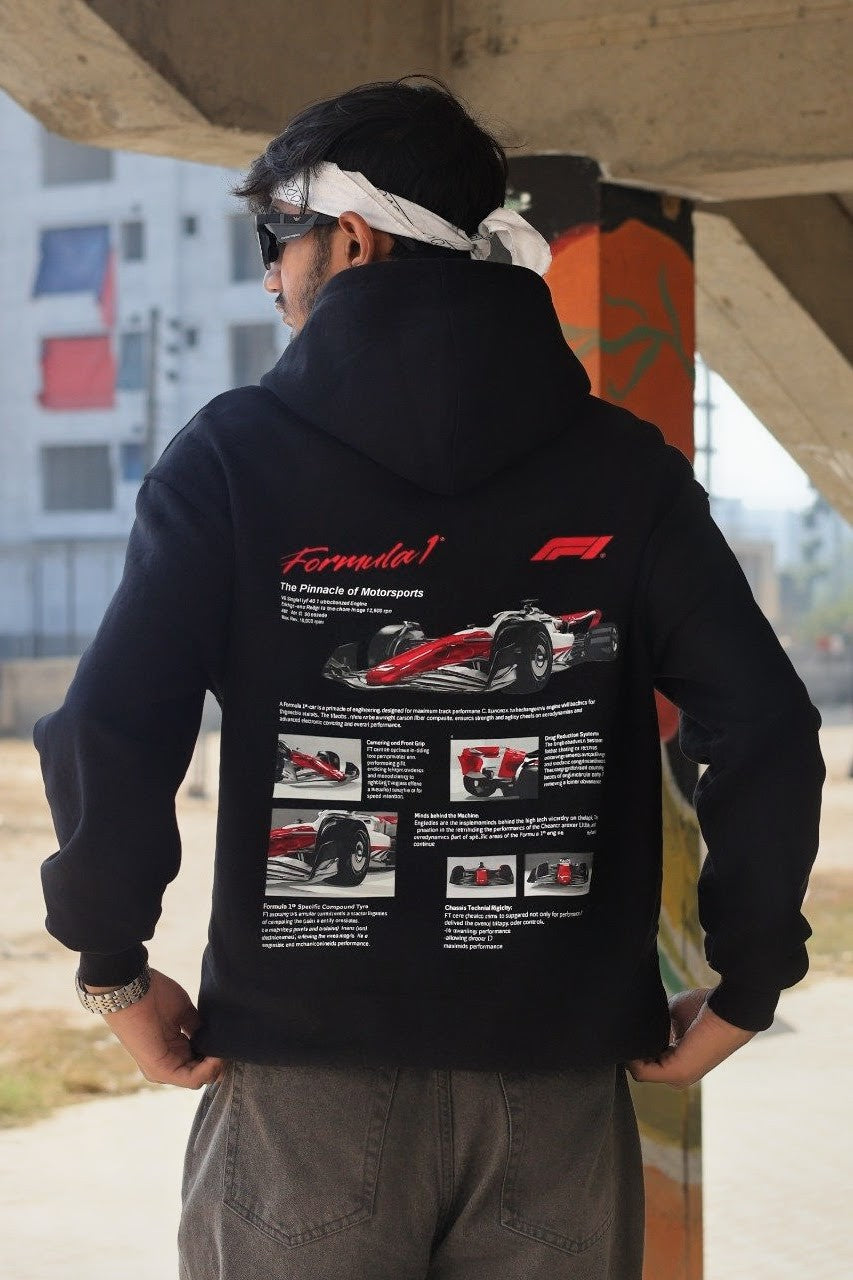 F1 PREMIUM OVERSIZED BLACK  HOODIE