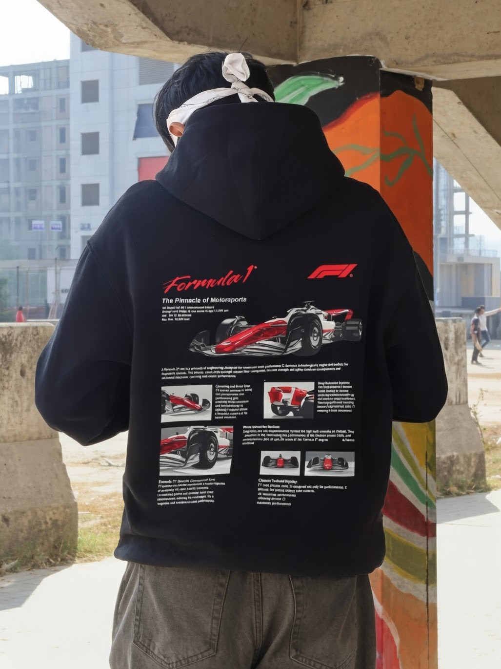 F1 PREMIUM OVERSIZED BLACK  HOODIE