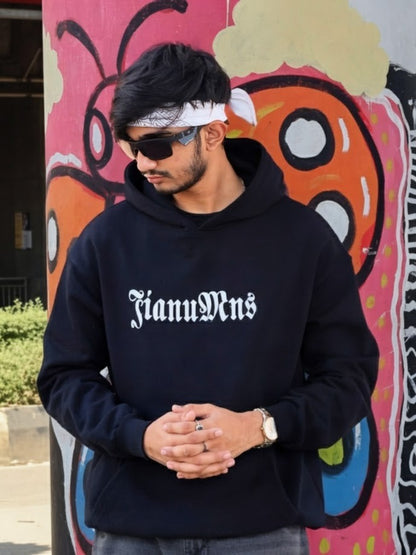 NEVER FORGET PREMIUM OVERSIZED BLACK HOODIE