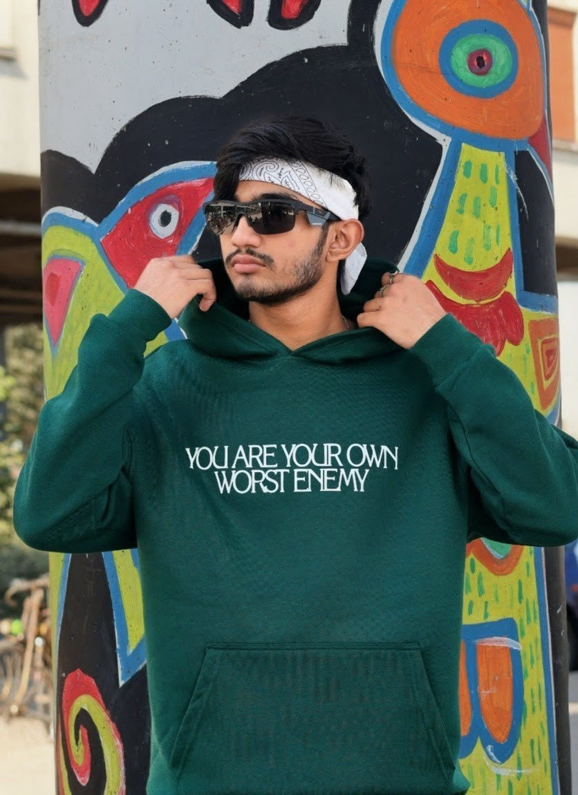 SABOTAGE PREMIUM OVERSIZED GREEN HOODIE